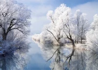 Grußkarte Winterlandschaft am Kochelsee