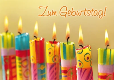 Grußkarte M mit Briefumschlag. Motiv: Zum Geburtstag!