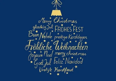 Grußkarte M mit Briefumschlag. Motiv: Fröhliche Weihnachten