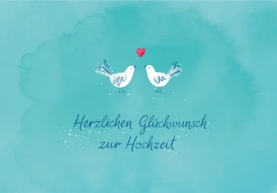 Grußkarte M mit Briefumschlag. Motiv: Herzlichen Glückwunsch zur Hochzeit