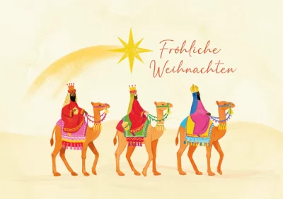 Grußkarte Drei Könige