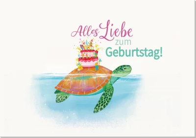 Grußkarte Schildkröte