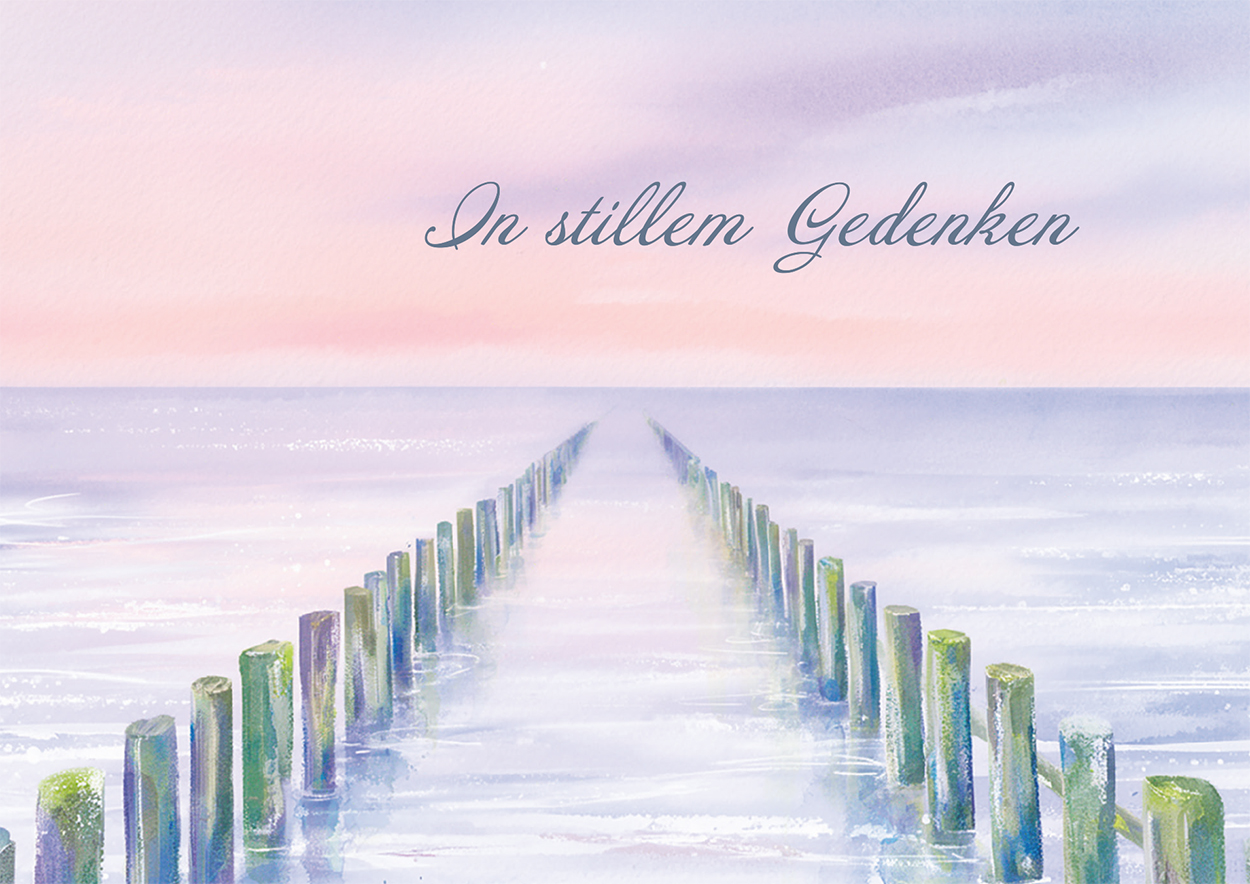 Grußkarte M mit Briefumschlag. Motiv: In stillem Gedenken