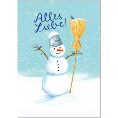 Grußkarte Schneemann