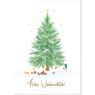 Grußkarte Riesen Weihnachtsbaum
