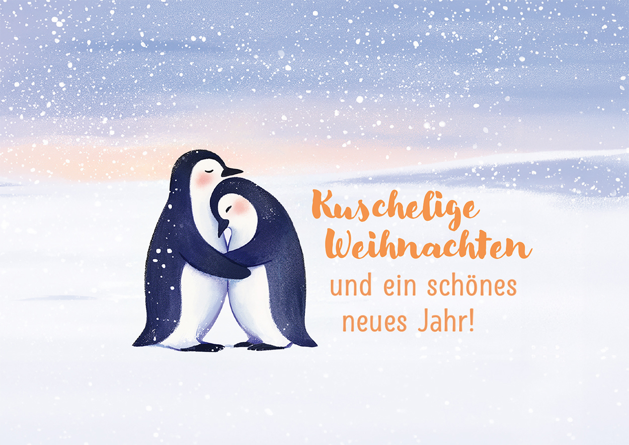 Grußkarte M mit Briefumschlag. Motiv: Kuschelige Weihnachten