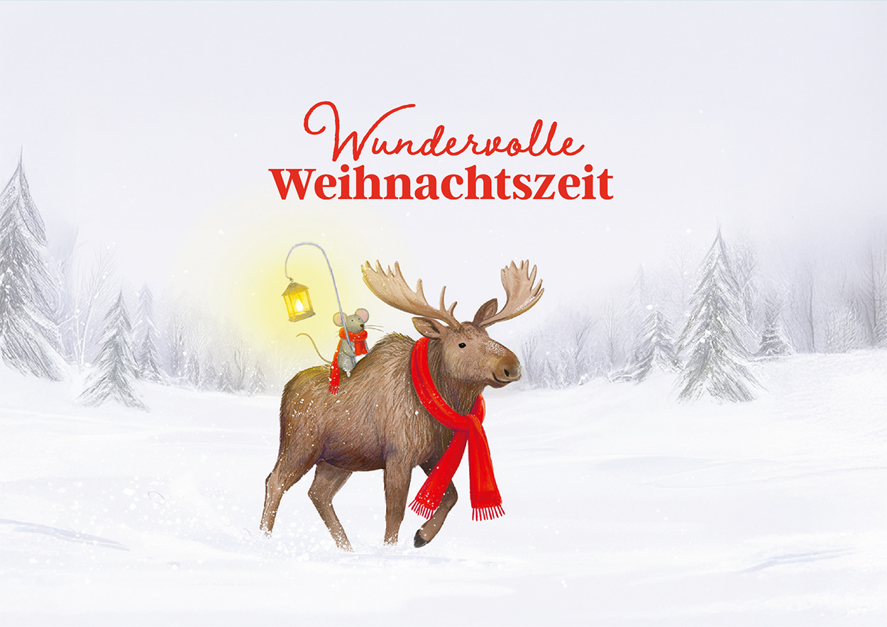 Grußkarte M mit Briefumschlag. Motiv: Wundervolle Weihnachtszeit