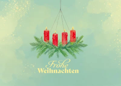 Grußkarte Adventskranz