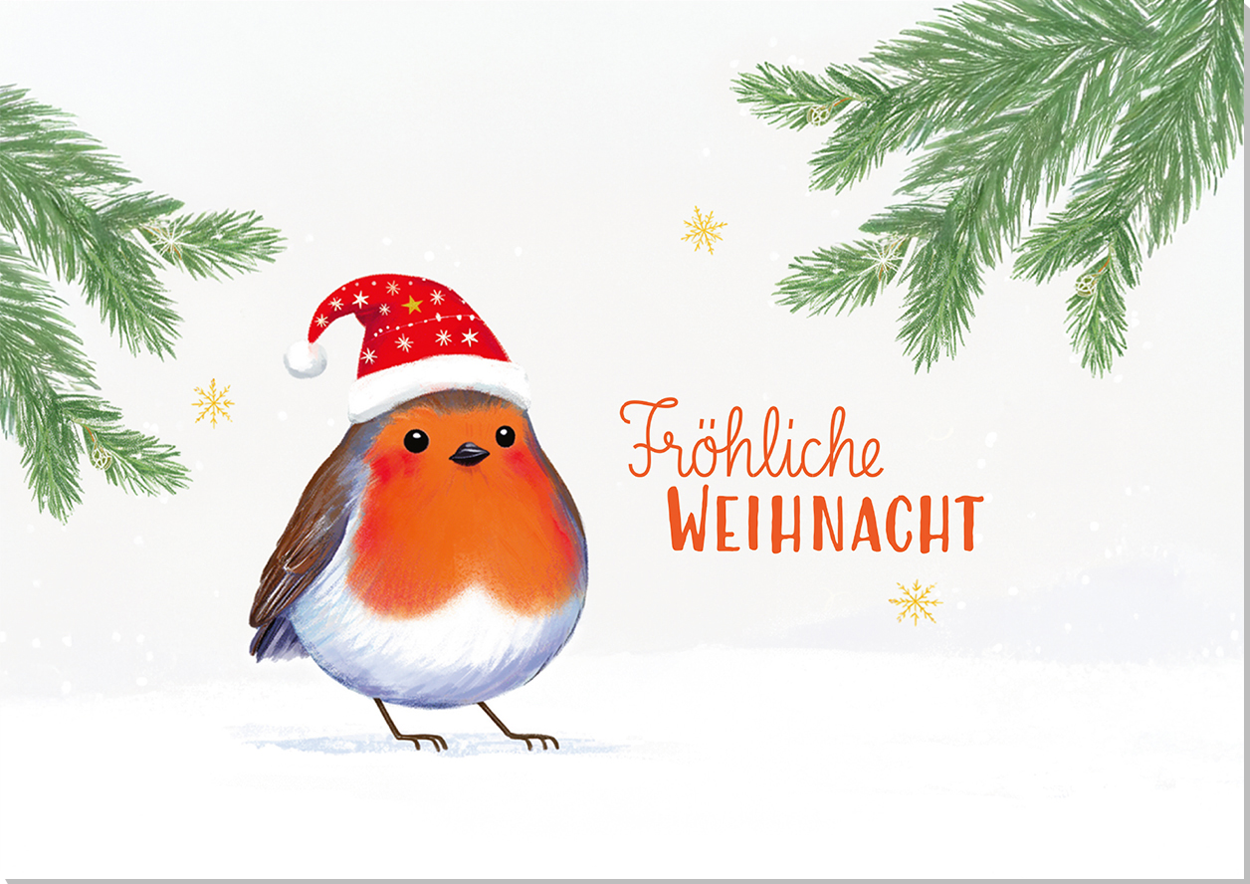 Grußkarte M mit Briefumschlag. Motiv: Fröhliche Weihnacht