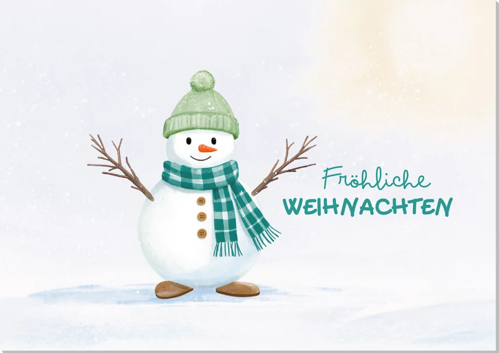 Grußkarte M mit Briefumschlag. Motiv:Fröhliche Weihnacht