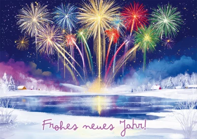 Grußkarte Frohes neues Jahr