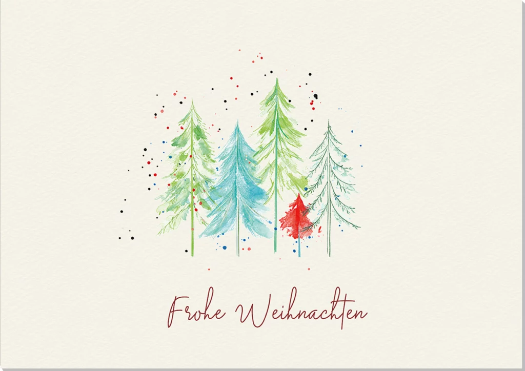 Grußkarte M mit Briefumschlag. Motiv: Frohe Weihnachten