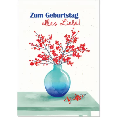 Grußkarte Zum Geburtstag alles Liebe