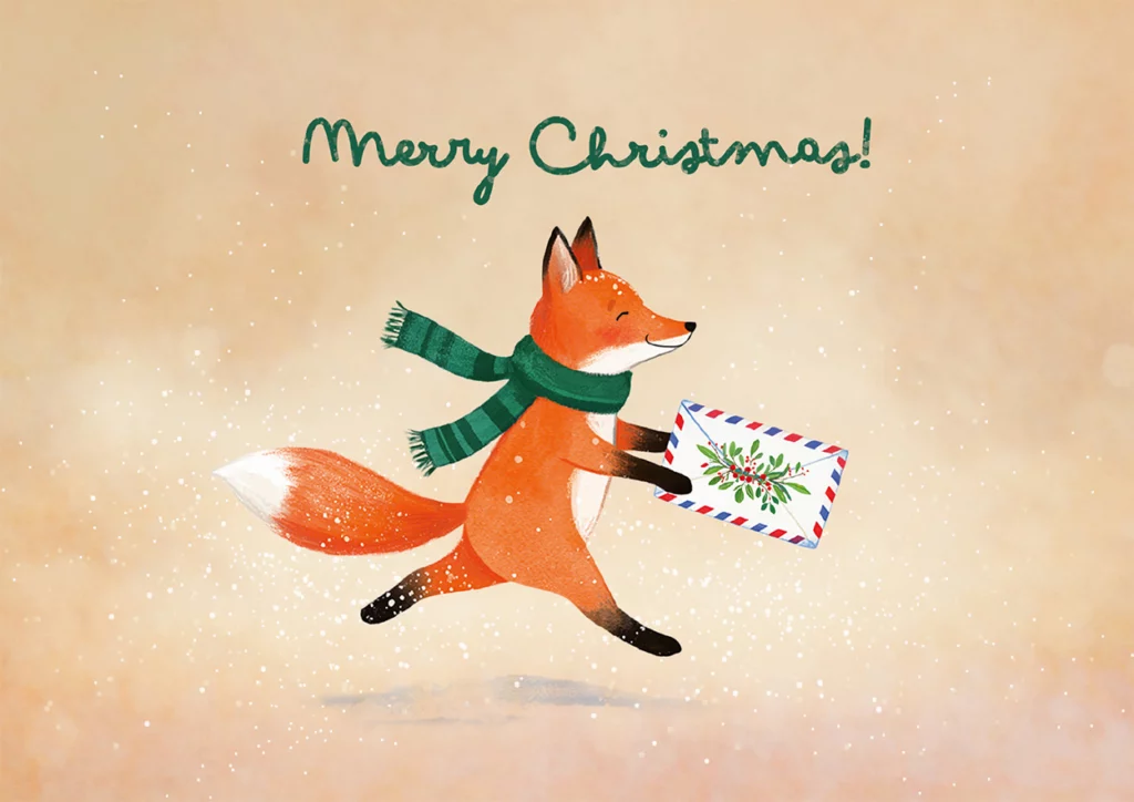 Grußkarte M mit Briefumschlag. Motiv: Merry Christmas