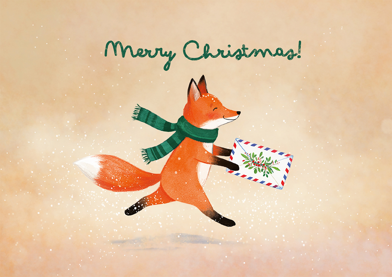 Grußkarte M mit Briefumschlag. Motiv: Merry Christmas
