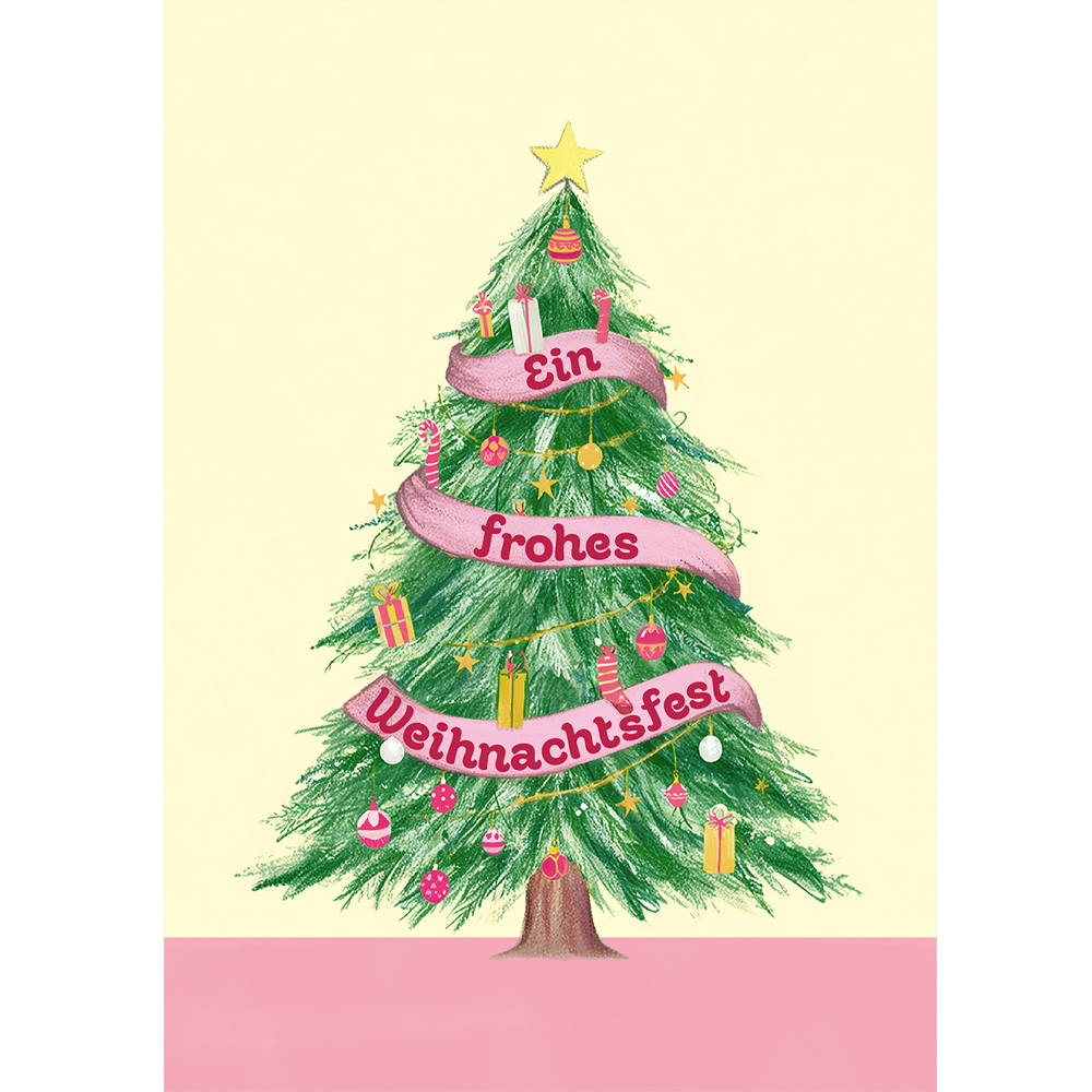 Grußkarte M mit Briefumschlag. Motiv: Ein frohes Weihnachtsfest