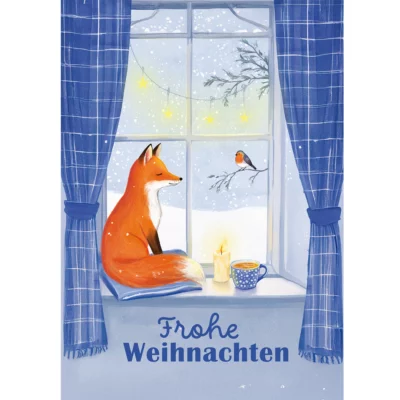 Grußkarte Weihnachtsfenster