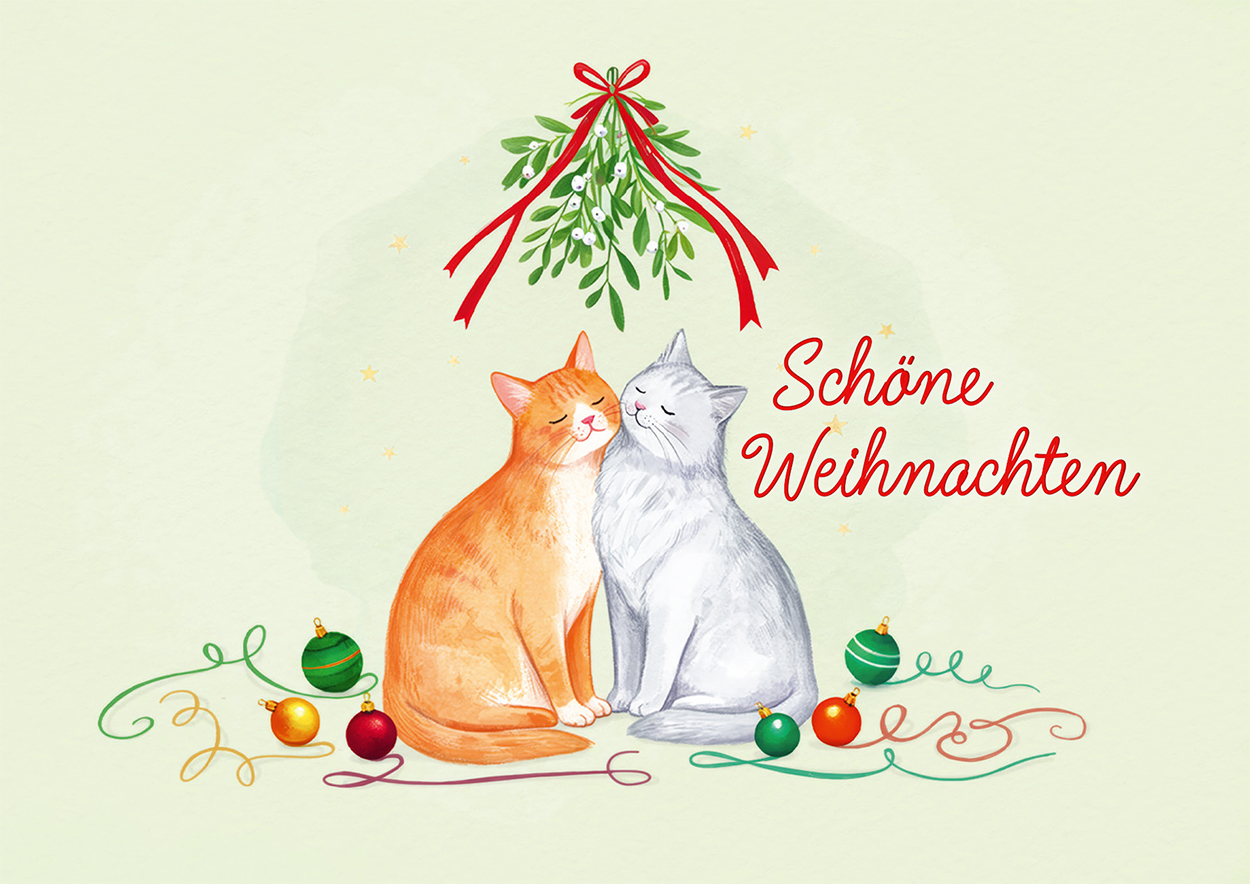 Grußkarte M mit Briefumschlag. Motiv: Schöne Wiehnachten