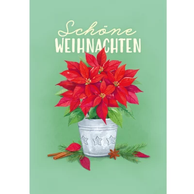 Grußkarte Weihnachtsstern