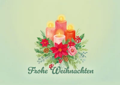 Grußkarte Adventskranz